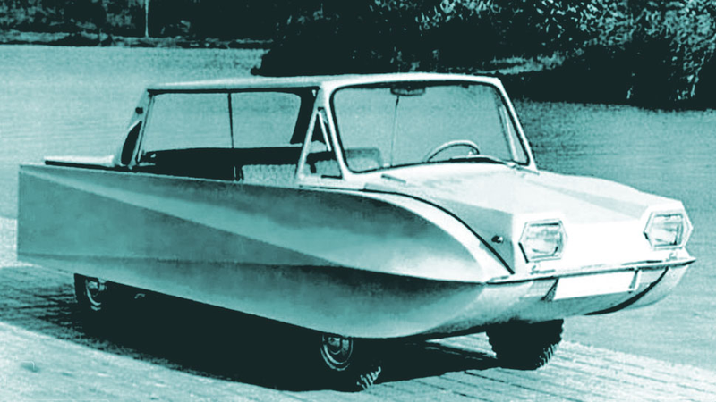 Illustration for article titled This Soviet Amphibious Car Is Even Weirder Than It Looks